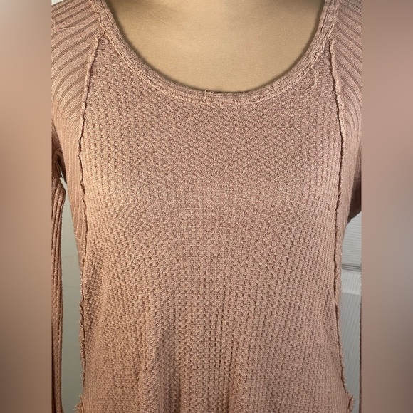 Free People Mauve Rose Hi Low Thermal XS - Picture 6 of 8